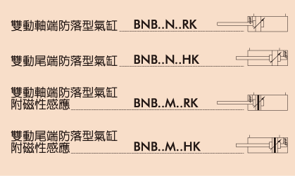 BNB止落式鋁合金氣缸